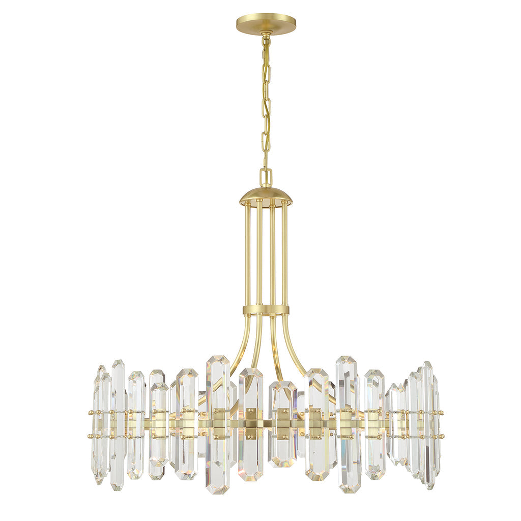 Bolton 12 Light Aged Brass Chandelier Chandelier Crystorama