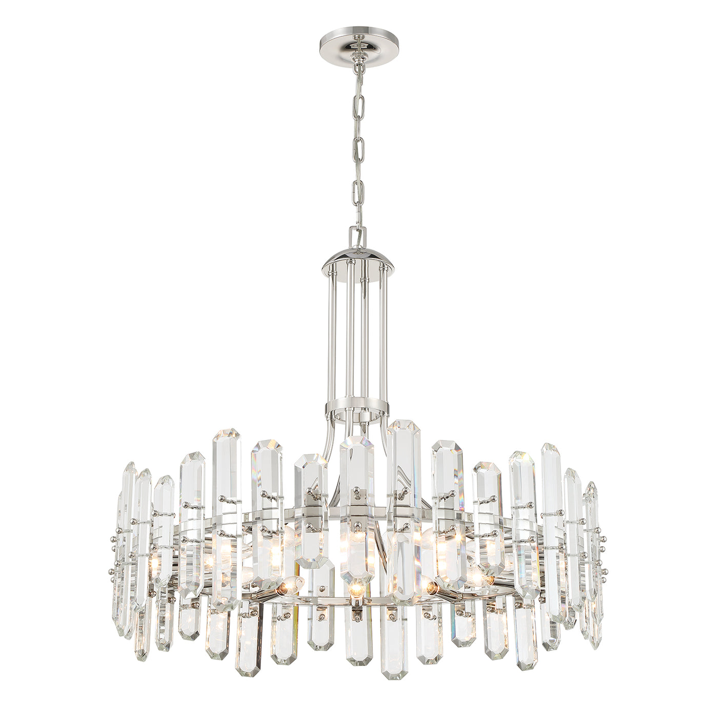 Bolton 12 Light Polished Nickel Chandelier Chandelier Crystorama