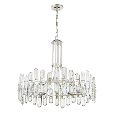 Bolton 12 Light Polished Nickel Chandelier Chandelier Crystorama