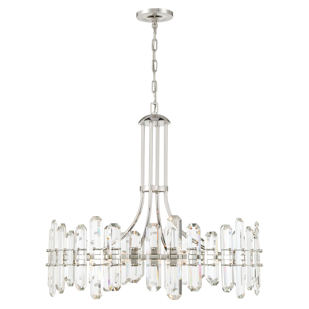 Bolton 12 Light Polished Nickel Chandelier Chandelier Crystorama