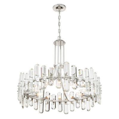 Bolton 12 Light Polished Nickel Chandelier Chandelier Crystorama