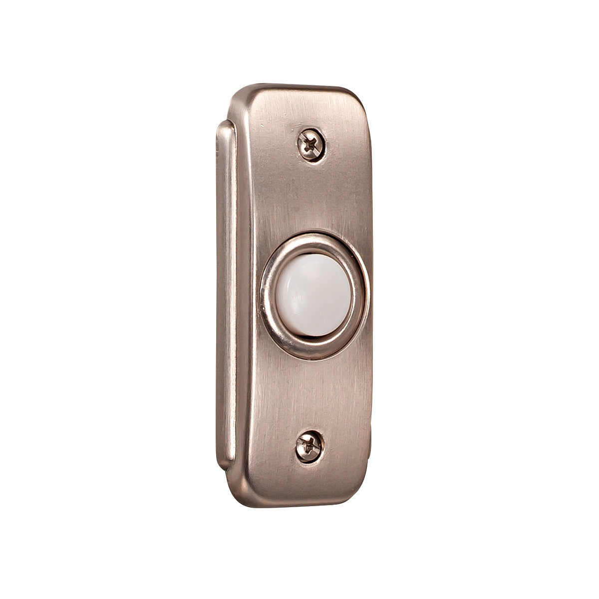 Recessed Mount Stepped Rectangle LED Lighted Push Button in Pewter Doorbell Button Craftmade