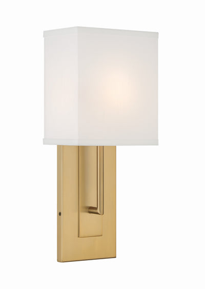 Brent 1 Light Vibrant Gold Sconce Wall Sconce Crystorama