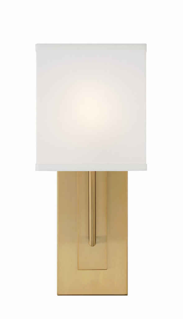 Brent 1 Light Vibrant Gold Sconce Wall Sconce Crystorama