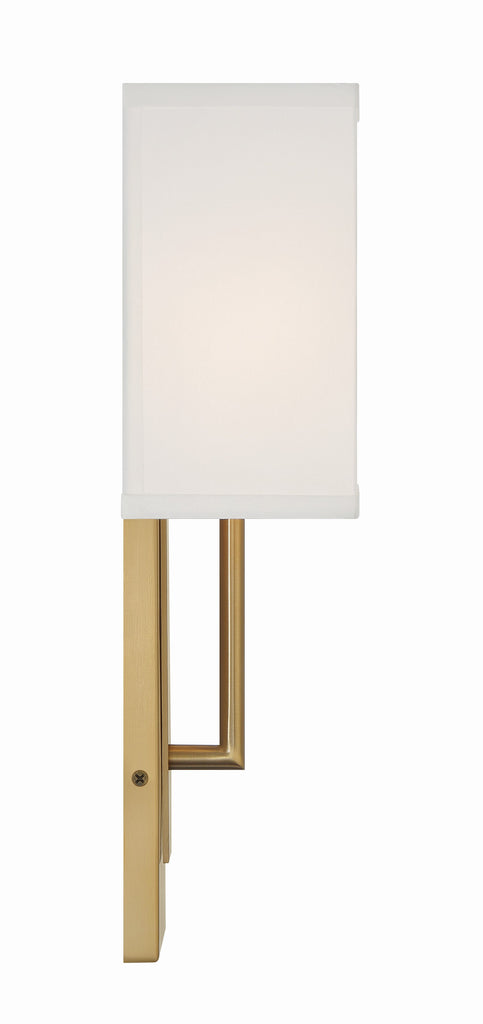 Brent 1 Light Vibrant Gold Sconce Wall Sconce Crystorama