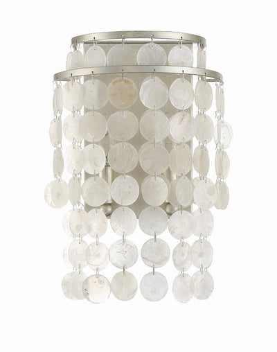 Brielle 2 Light Antique Silver Sconce Wall Sconce Crystorama