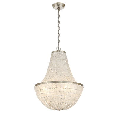 Brielle 6 Light Antique Silver Chandelier Chandelier Crystorama