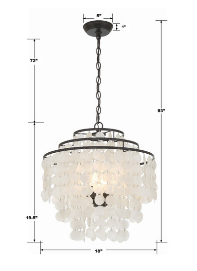 Brielle 4 Light Dark Bronze Chandelier Chandelier Crystorama