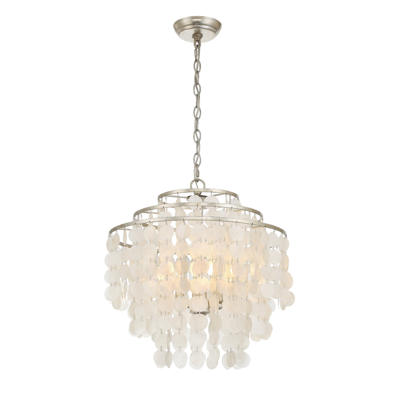 Brielle 4 Light Antique Silver Chandelier Chandelier Crystorama