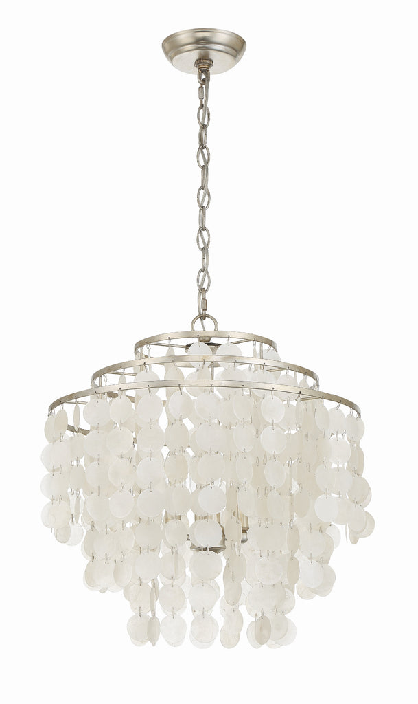 Brielle 4 Light Antique Silver Chandelier Chandelier Crystorama