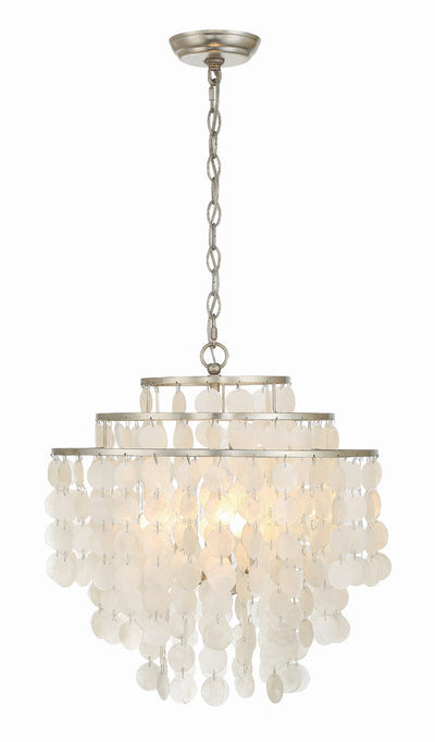 Brielle 4 Light Antique Silver Chandelier Chandelier Crystorama