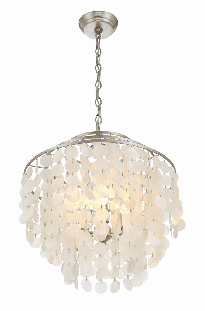 Brielle 4 Light Antique Silver Chandelier Chandelier Crystorama