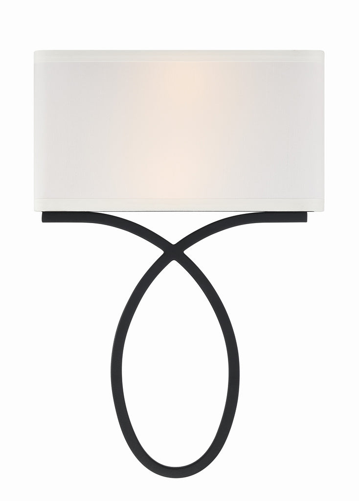 Brinkley 2 Light Black Forged Sconce Wall Sconce Crystorama