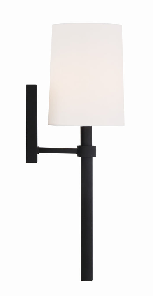 Bromley 1 Light Black Forged Sconce Wall Sconce Crystorama