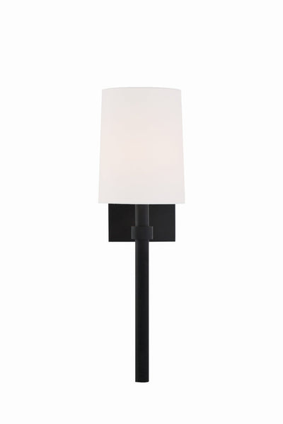 Bromley 1 Light Black Forged Sconce Wall Sconce Crystorama