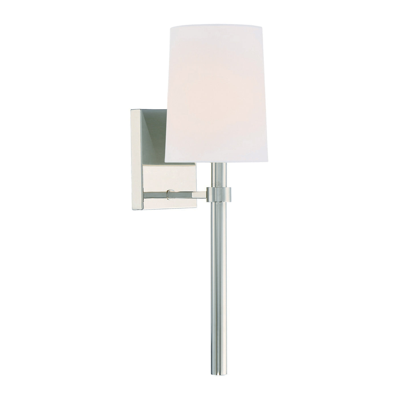 Bromley 1 Light Polished Nickel Sconce Wall Sconce Crystorama