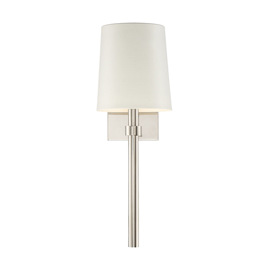 Bromley 1 Light Polished Nickel Sconce Wall Sconce Crystorama