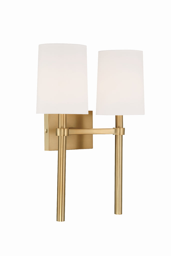 Bromley 2 Light Vibrant Gold Sconce Wall Sconce Crystorama