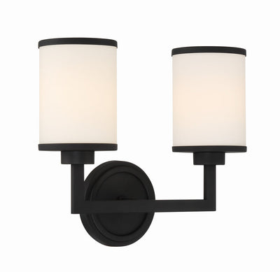 Bryant 2 Light Black Forged Sconce Wall Sconce Crystorama