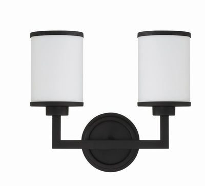 Bryant 2 Light Black Forged Sconce Wall Sconce Crystorama