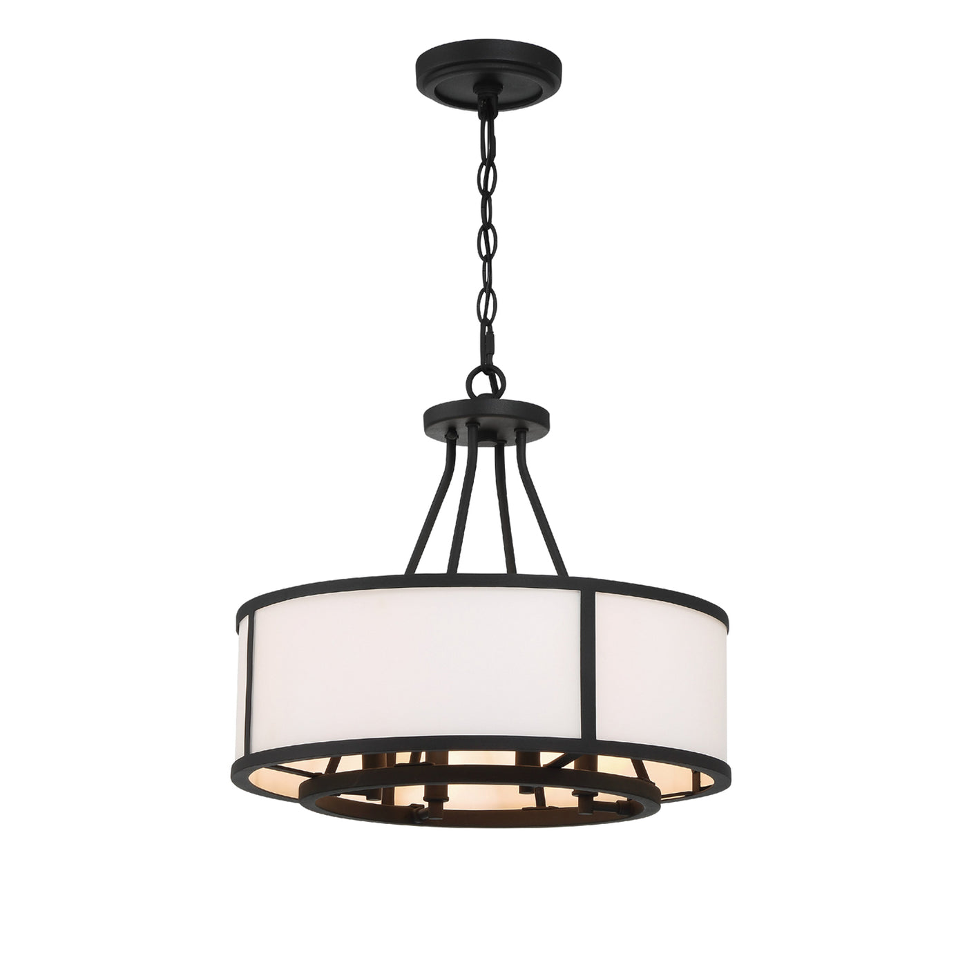 Bryant 4 Light Black Forged Chandelier Chandelier Crystorama