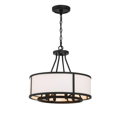 Bryant 4 Light Black Forged Chandelier Chandelier Crystorama