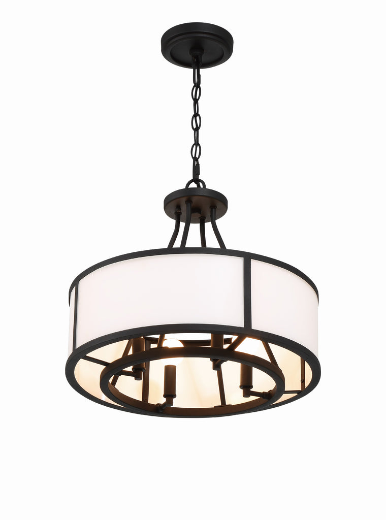 Bryant 4 Light Black Forged Chandelier Chandelier Crystorama