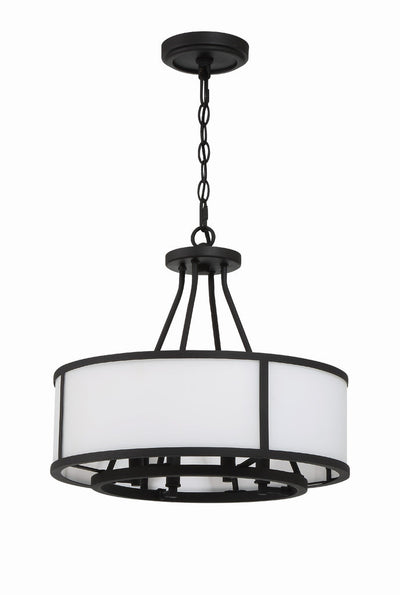 Bryant 4 Light Black Forged Chandelier Chandelier Crystorama