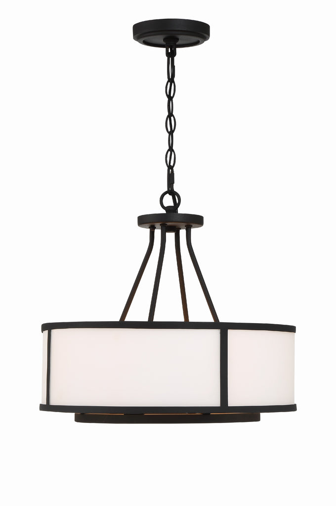 Bryant 4 Light Black Forged Chandelier Chandelier Crystorama