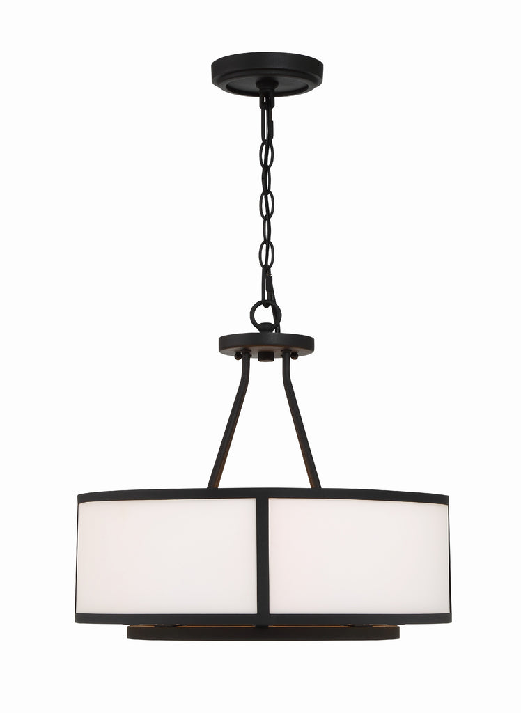 Bryant 4 Light Black Forged Chandelier Chandelier Crystorama