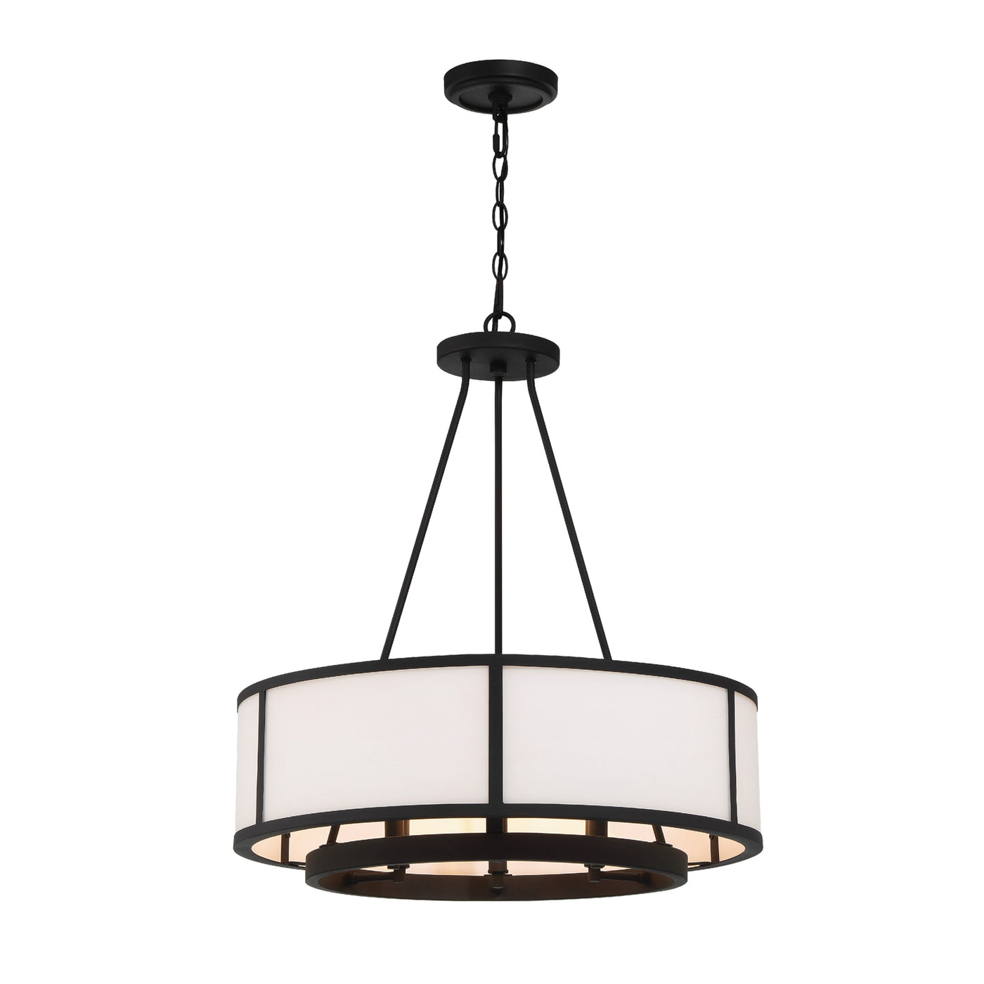 Bryant 6 Light Black Forged Chandelier Chandelier Crystorama