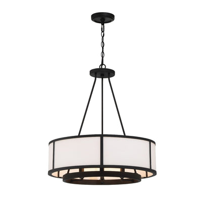 Bryant 6 Light Black Forged Chandelier Chandelier Crystorama