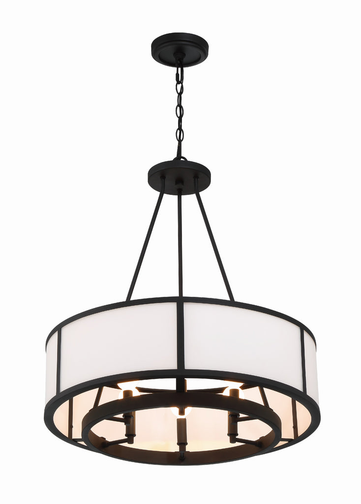 Bryant 6 Light Black Forged Chandelier Chandelier Crystorama