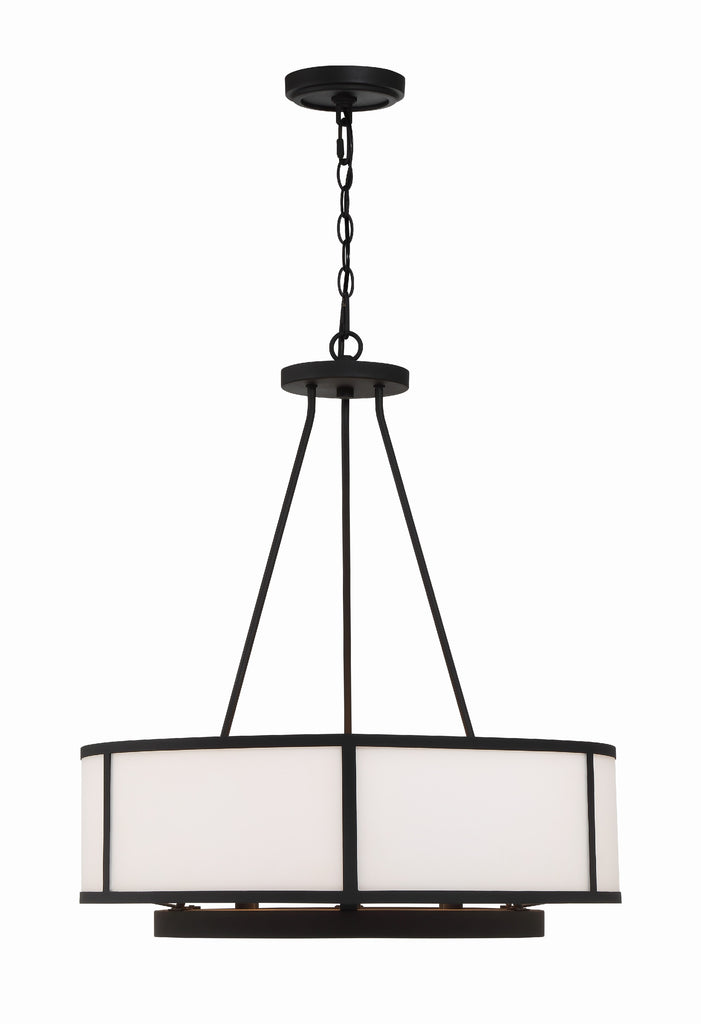 Bryant 6 Light Black Forged Chandelier Chandelier Crystorama