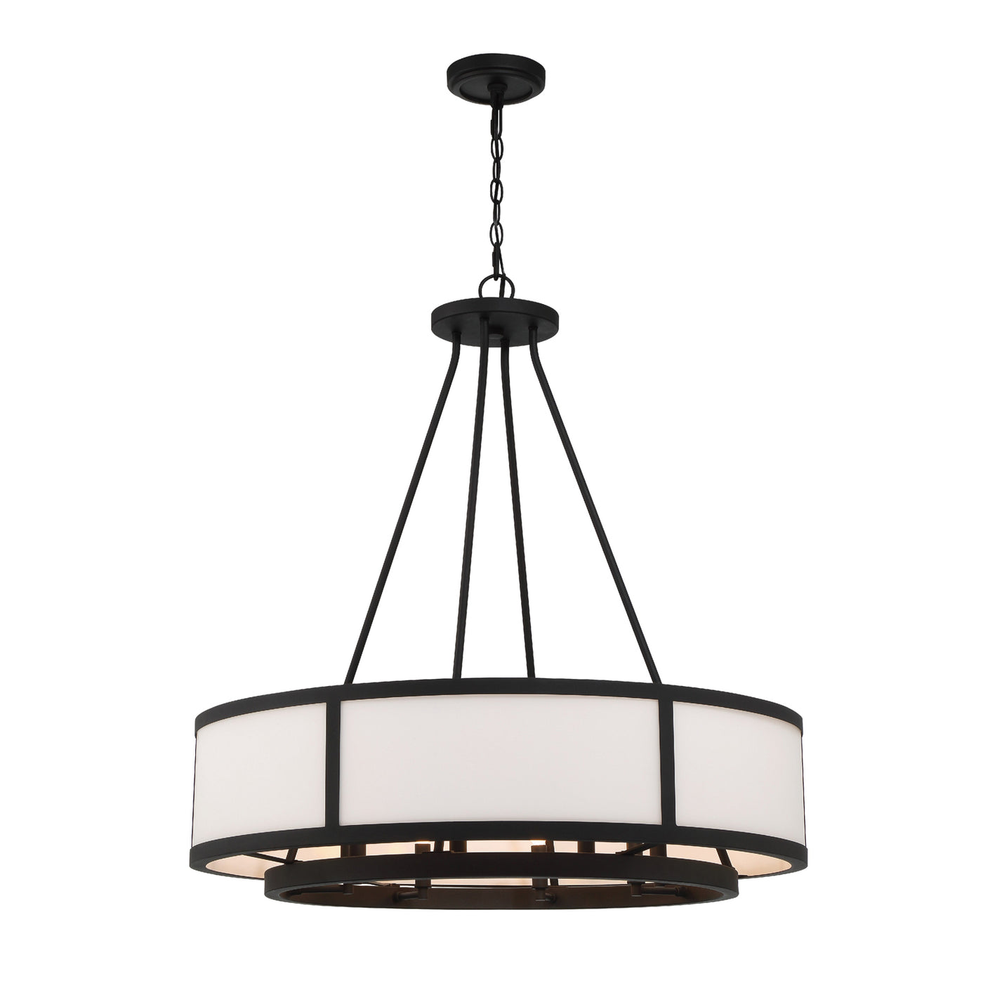 Bryant 8 Light Black Forged Chandelier Chandelier Crystorama