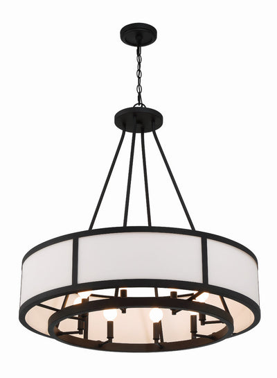 Bryant 8 Light Black Forged Chandelier Chandelier Crystorama