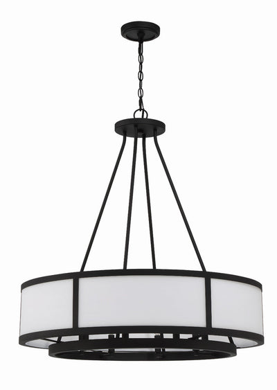 Bryant 8 Light Black Forged Chandelier Chandelier Crystorama