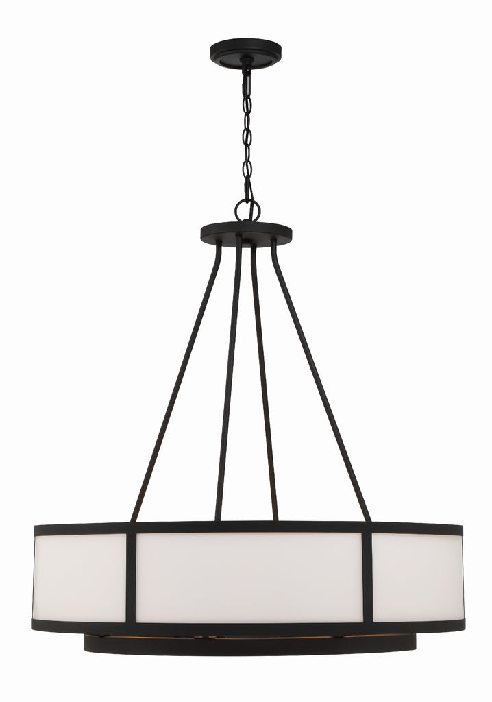 Bryant 8 Light Black Forged Chandelier Chandelier Crystorama