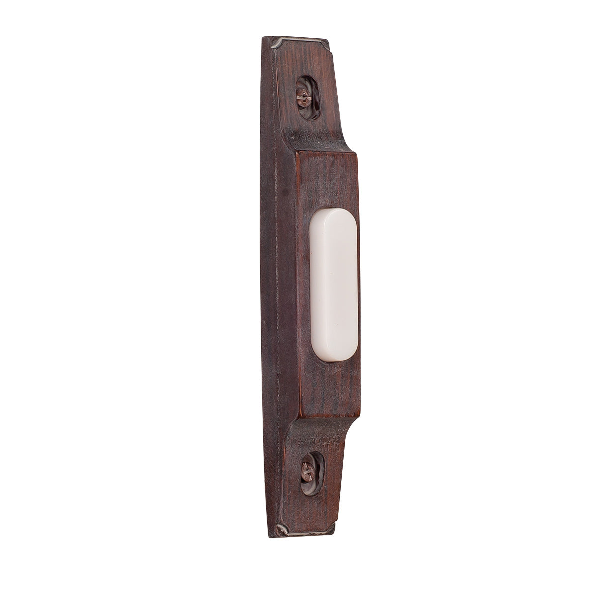 Surface Mount Thin Profile LED Lighted Push Button in Rustic Brick Doorbell Button Craftmade