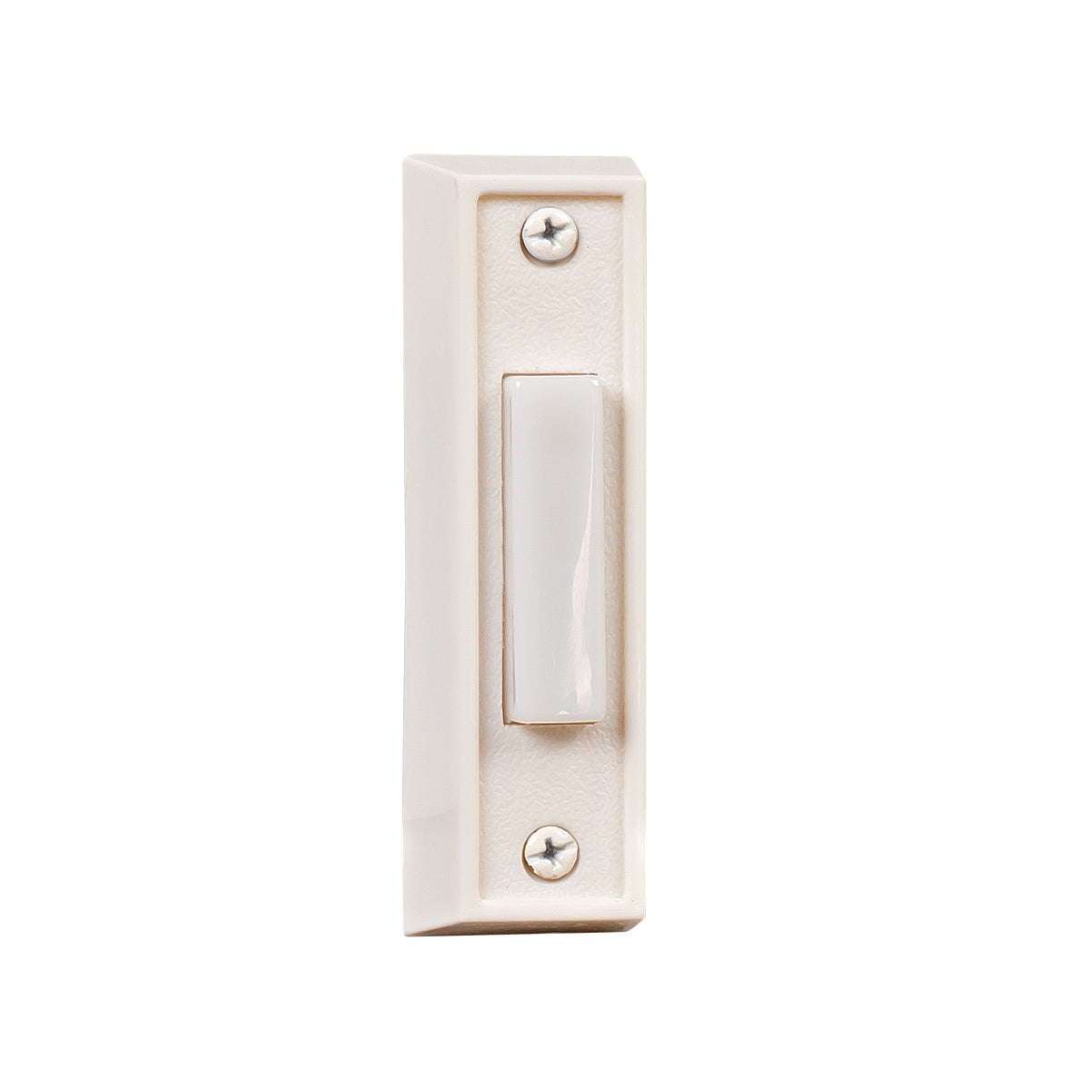 Surface Mount Rectangle Lighted Push Button in White Doorbell Button Craftmade