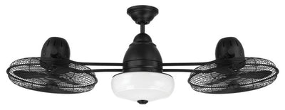 48" Bellows II Indoor/Outdoor (Damp) in Flat Black w/ Flat Black Blades Ceiling Fan CRAFTMADE