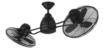 48" Bellows II Indoor/Outdoor (Damp) in Flat Black w/ Flat Black Blades Ceiling Fan CRAFTMADE