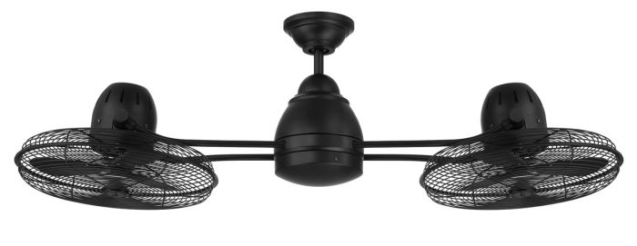 48" Bellows II Indoor/Outdoor (Damp) in Flat Black w/ Flat Black Blades Ceiling Fan CRAFTMADE