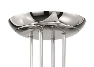 Antique Hardware 54" Cam in White/Polished Nickel w/ White Blades Ceiling Fan