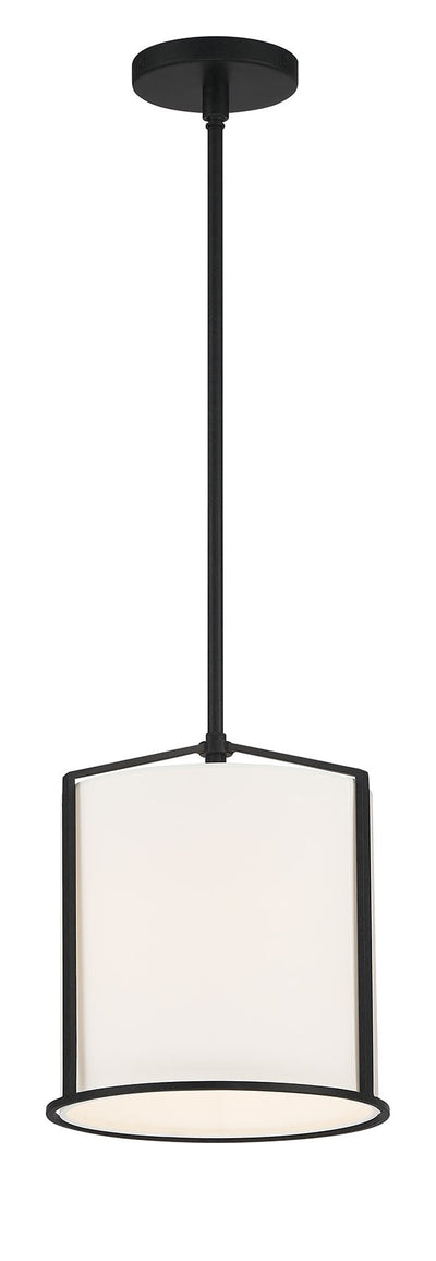 Carlyn 1 Light Black Mini Pendant Pendant Crystorama