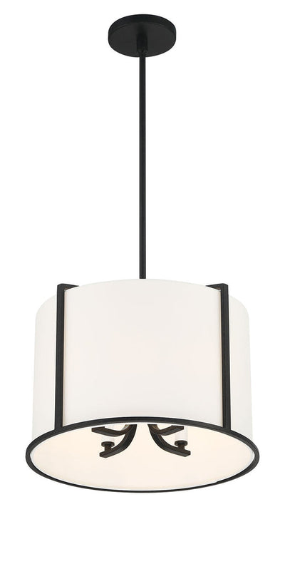 Carlyn 4 Light Black Mini Chandelier Chandelier Crystorama