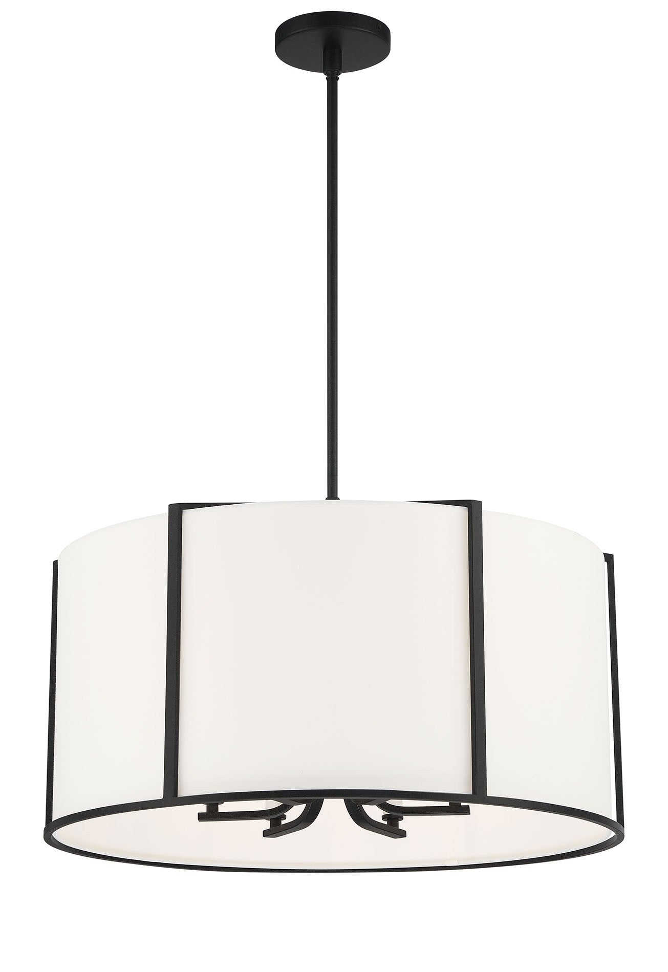 Carlyn 6 Light Black Chandelier Chandelier Crystorama