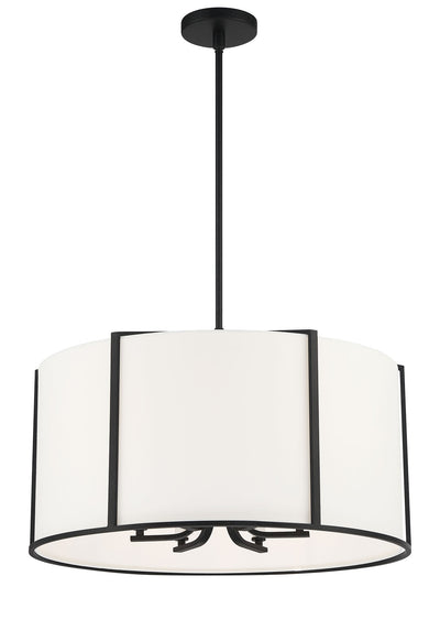 Carlyn 6 Light Black Chandelier Chandelier Crystorama