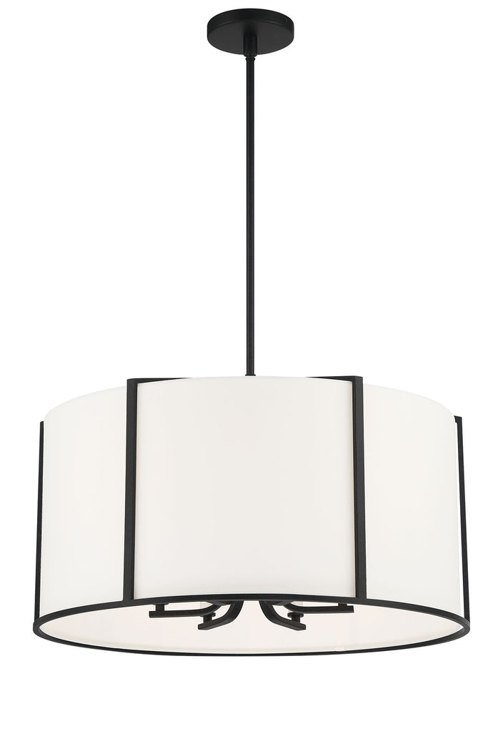 Carlyn 6 Light Black Chandelier Chandelier Crystorama