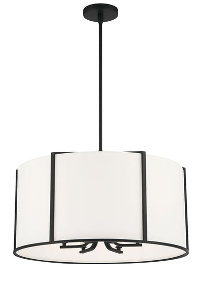 Carlyn 6 Light Black Chandelier Chandelier Crystorama